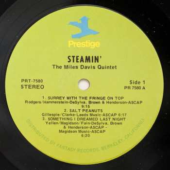 LP The Miles Davis Quintet: Steamin'