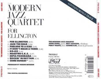 CD The Modern Jazz Quartet: For Ellington