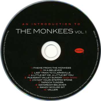 CD The Monkees: An Introduction To The Monkees Vol. 1