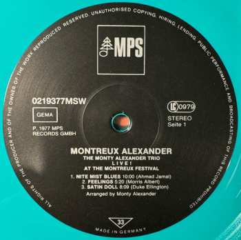 LP The Monty Alexander Trio: Montreux Alexander - Live! At The Montreux Festival CLR | LTD