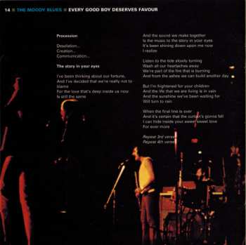 CD The Moody Blues: Every Good Boy Deserves Favour