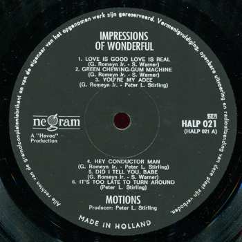 LP The Motions: Impressions Of Wonderful NUM | LTD | CLR
