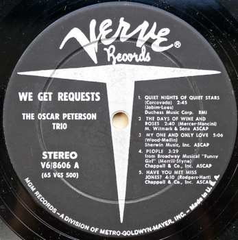 2LP The Oscar Peterson Trio: We Get Requests (100% Pure Lp)