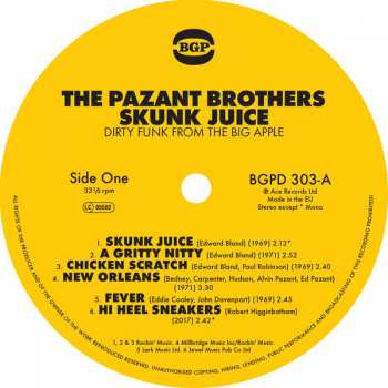 LP The Pazant Brothers: Skunk Juice : Dirty Funk From The Big Apple