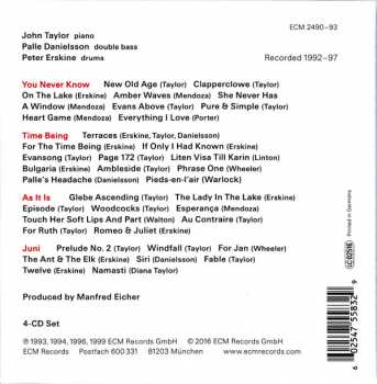 4CD/Dobozkészlet The Peter Erskine Trio: As It Was