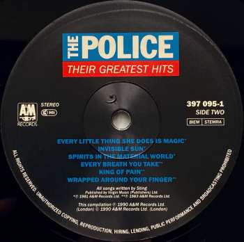 LP The Police: Their Greatest Hits