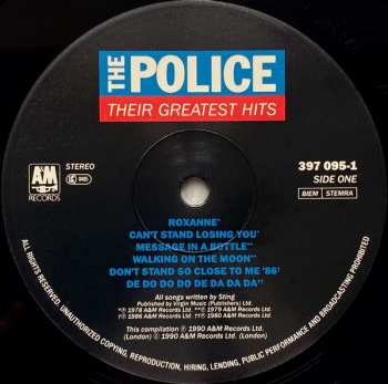 LP The Police: Their Greatest Hits