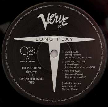 LP Lester Young: The President Plays With The Oscar Peterson Trio