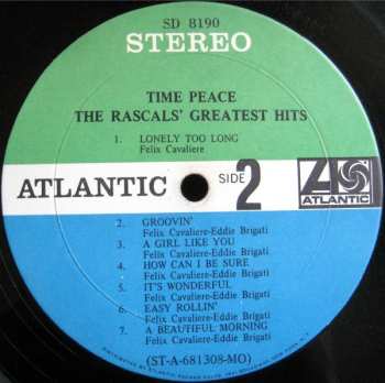 LP The Rascals: Time Peace: The Rascals' Greatest Hits