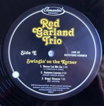 3LP The Red Garland Trio: Swingin' On The Korner: Live at Keystone Korner LTD | NUM