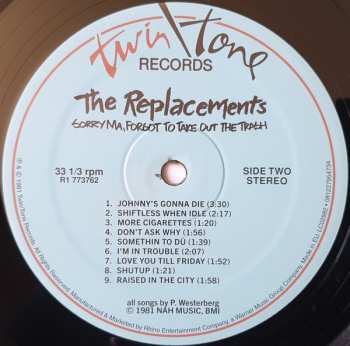 LP The Replacements: Sorry Ma, Forgot To Take Out The Trash