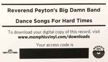 LP The Reverend Peyton's Big Damn Band: Dance Songs For Hard Times