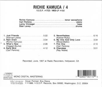 CD The Richie Kamuca Quartet: Richie Kamuca Quartet