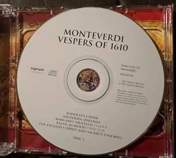 2CD The English Cornett And Sackbut Ensemble: Monteverdi:  Vespers Of 1610