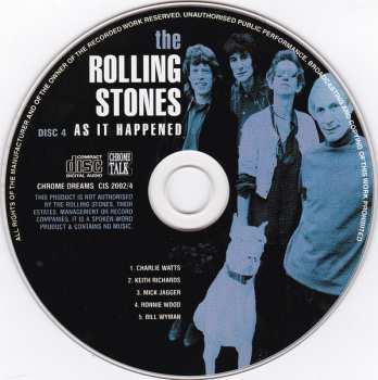 4CD/Dobozkészlet The Rolling Stones: As It Happened: The Classic Interviews