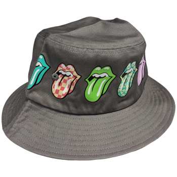 Merch The Rolling Stones: The Rolling Stones Unisex Bucket Hat: Multi-tongue Pattern (small/medium) Small/Medium