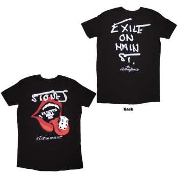 Merch The Rolling Stones: The Rolling Stones Ladies T-shirt Dress: Ya Gotta Roll Exile (black) (back Print) (small) S