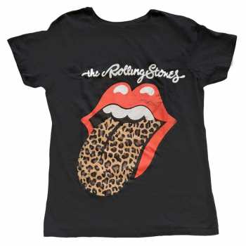 Merch The Rolling Stones: Női Póló Leopard Print Tongue