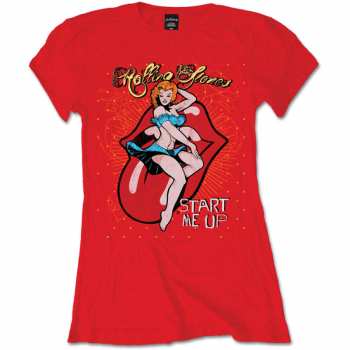 Merch The Rolling Stones: Női Póló Start Me Up 