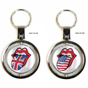 Merch The Rolling Stones: Kulcstartó Uk & Us Tongues 