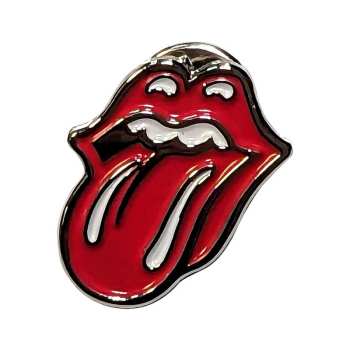 Merch The Rolling Stones: Kitűző Classic Tongue Silver Outline