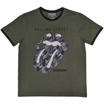 Merch The Rolling Stones: Ringer Póló Black & White Tongue