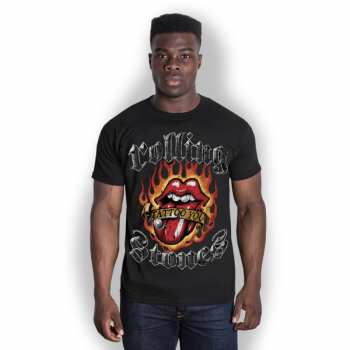 Merch The Rolling Stones: Póló Flaming Tattoo Tongue 