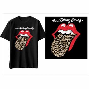 Merch The Rolling Stones: Póló Leopard Print Tongue 