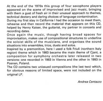 CD Andrea Centazzo: The Bay