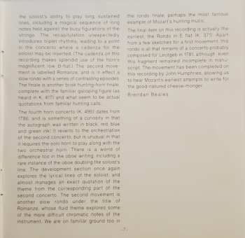 CD Wolfgang Amadeus Mozart: Horn Concertos No.1 In D Major, K412, No. 2 In E Flat Major K417, No. 3In E Flat Major K447, No. 4 In E Flat Major K495  And Rondo In E Flat Major K371