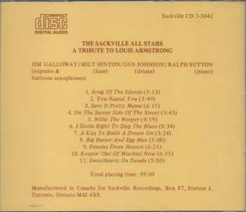CD Sackville All Stars: A Tribute To Louis Armstrong
