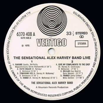 LP The Sensational Alex Harvey Band: Live