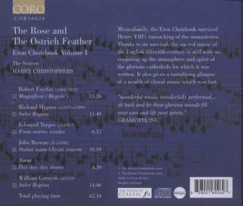 CD The Sixteen: The Rose And The Ostrich Feather - Eton Choirbook Volume I
