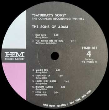 2LP The Sons Of Adam: Saturday's Sons | The Complete Recordings: 1964​-​1966