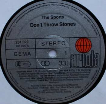 LP The Sports: Don't Throw Stones