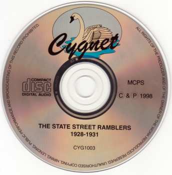 CD State Street Ramblers: The State Street Ramblers And Associated Groups 1928-1931 -- Featuring Jimmy Blythe