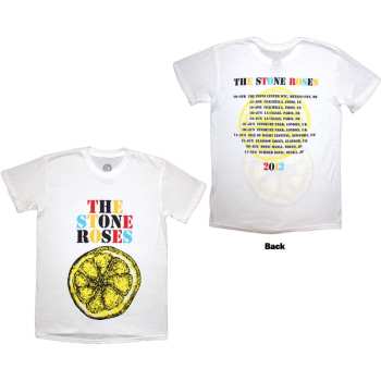 Merch The Stone Roses: The Stone Roses Unisex T-shirt: Tour 2013 (white) (back Print) (small) S