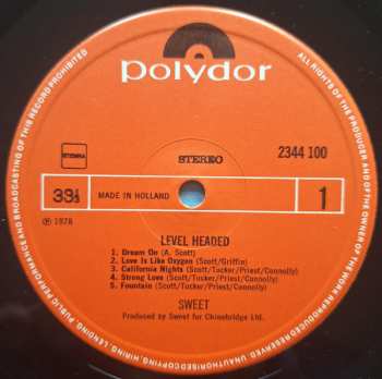 LP The Sweet: Level Headed