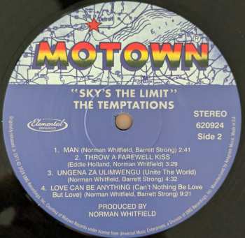 LP The Temptations: Sky's The Limit LTD