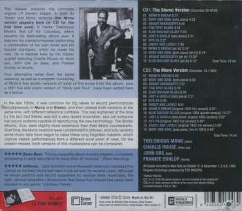 2CD The Thelonious Monk Quartet: Monk's Dream LTD