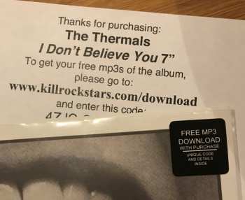 SP The Thermals: I Don't Believe You