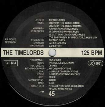 LP The Timelords: Doctorin' The Tardis