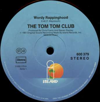 LP Tom Tom Club: Wordy Rappinghood