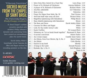 CD University Of St. Thomas, University Singers: O Sacrum Convivium: Sacred Music From The Chapel Of Saint Basil