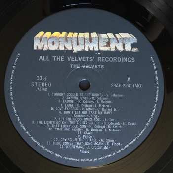 LP The Velvets: All The Velvets' Recordings CLR