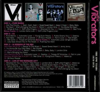 4CD/Dobozkészlet The Vibrators: The Epic Years 1976-1978