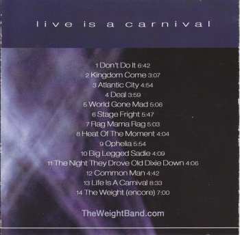 CD The Weight Band: Live Is A Carnival
