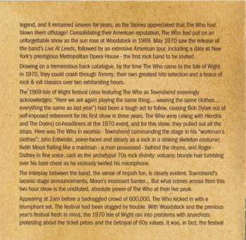 2CD/DVD The Who: Live At The Isle Of Wight Festival 1970