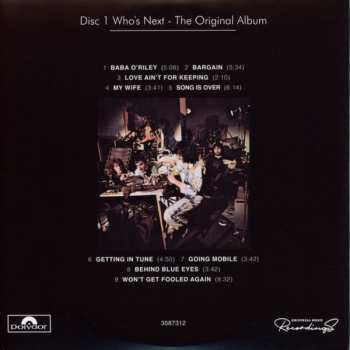 10CD/Dobozkészlet/Blu-ray The Who: Who's Next | Life House DLX | LTD