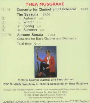 CD BBC Scottish Symphony Orchestra: Clarinet Concerto / The Seasons / Autumn Sonata